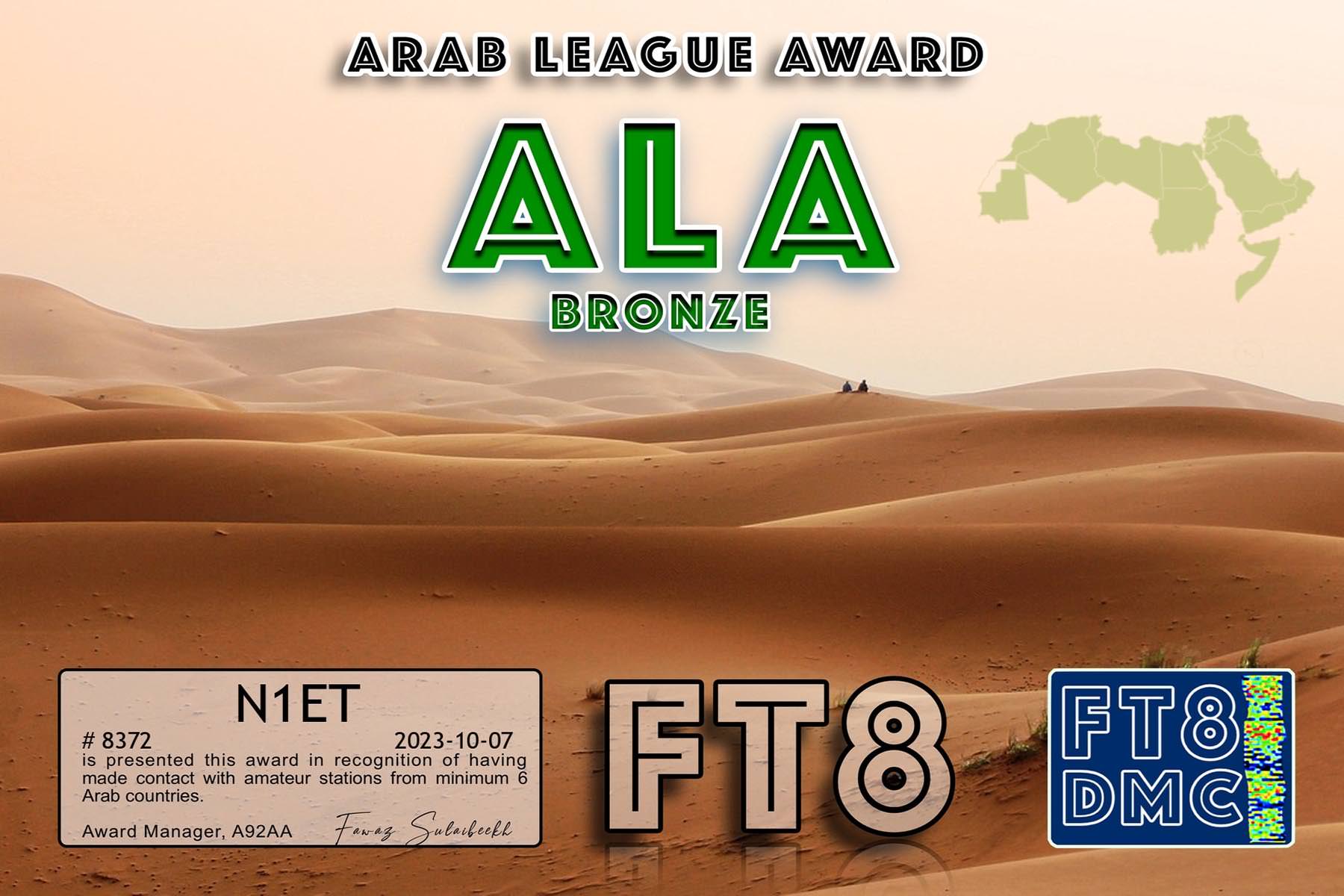 N1ET ALA BRONZE FT8DMC