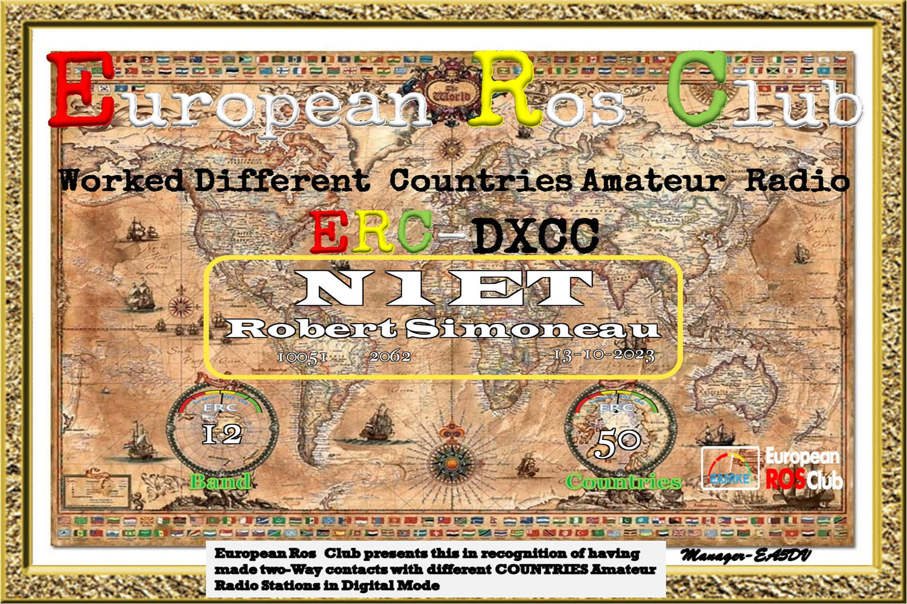 N1ET DXCC12 50 ERC