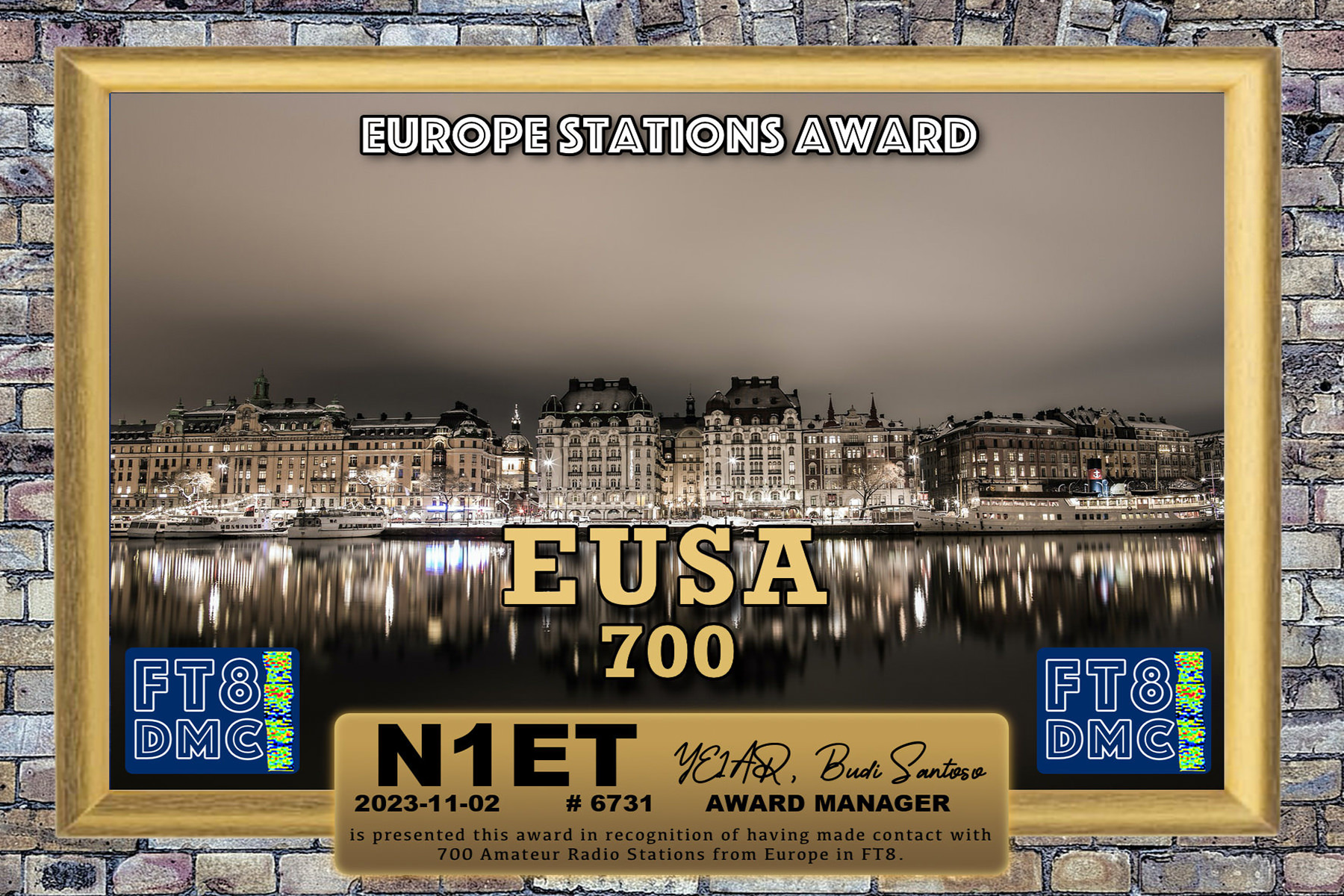 N1ET EUSA 700 FT8DMC