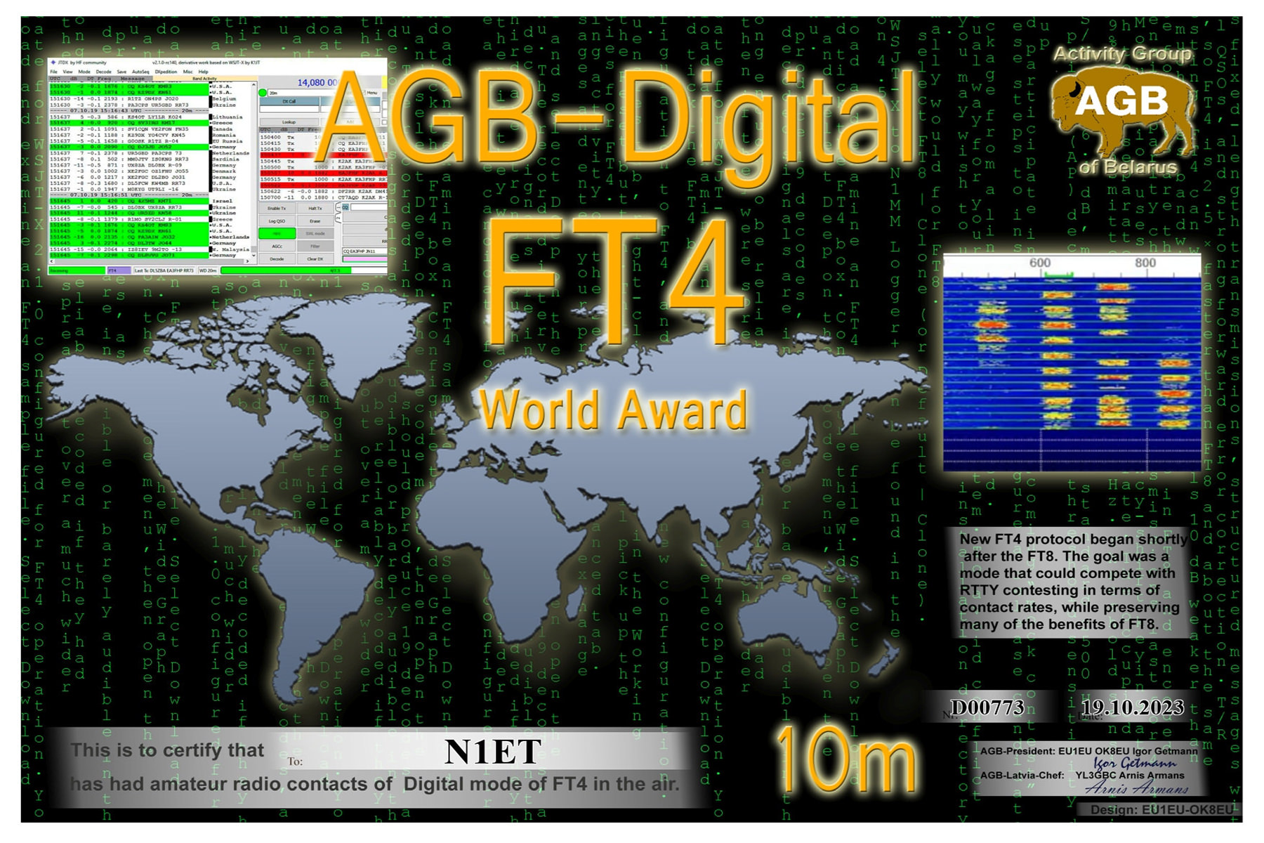 N1ET FT4 World 10M AGB
