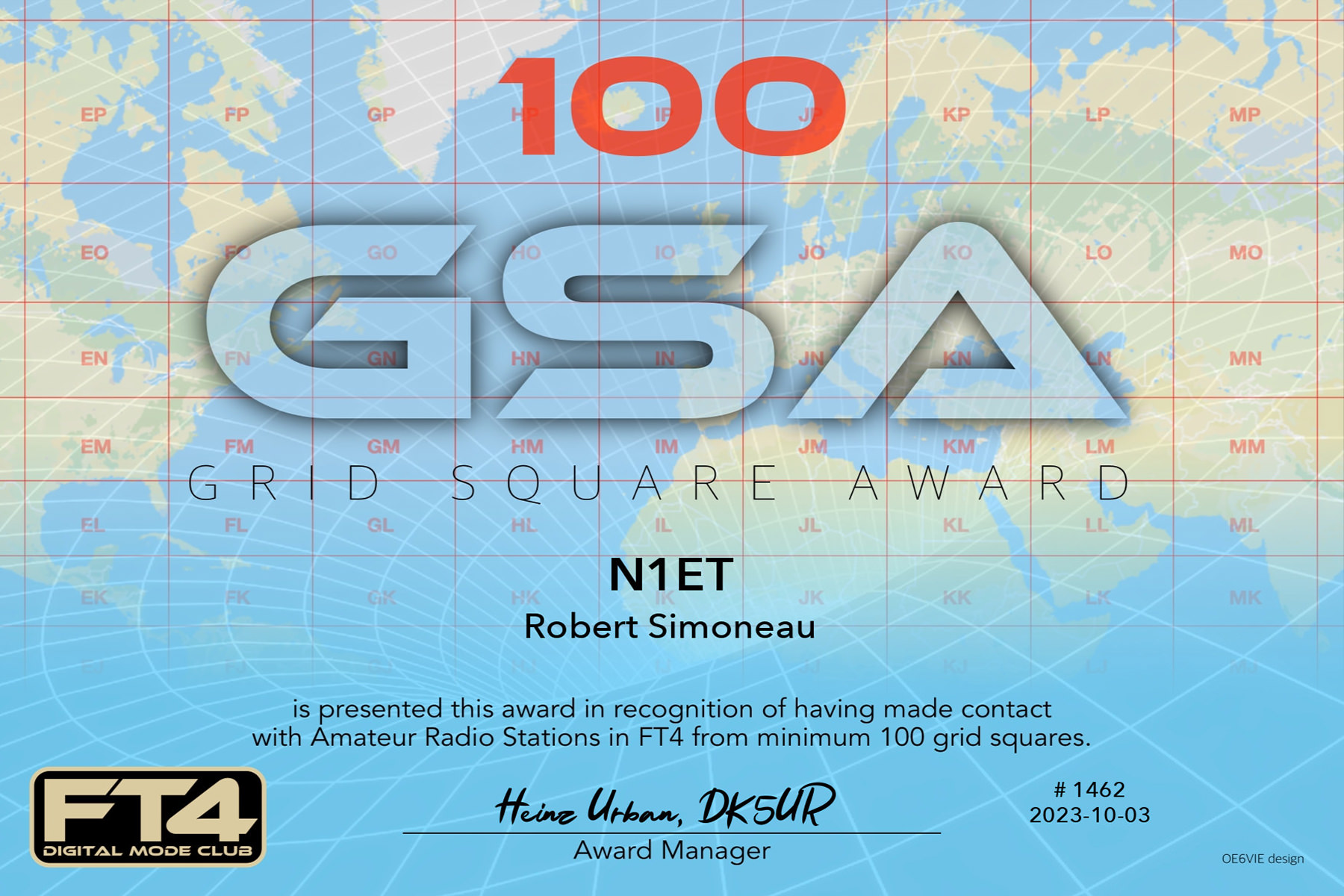 N1ET GSA 100 FT4DMC