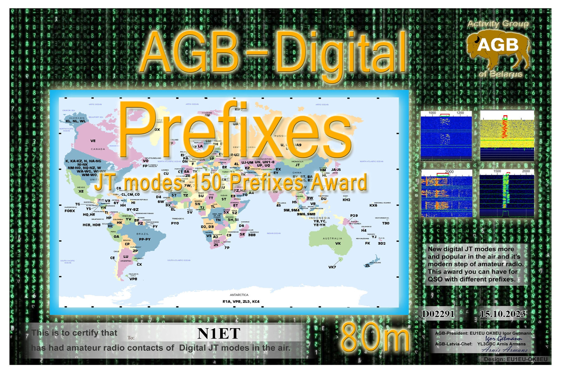 N1ET Prefixes 80M 150 AGB