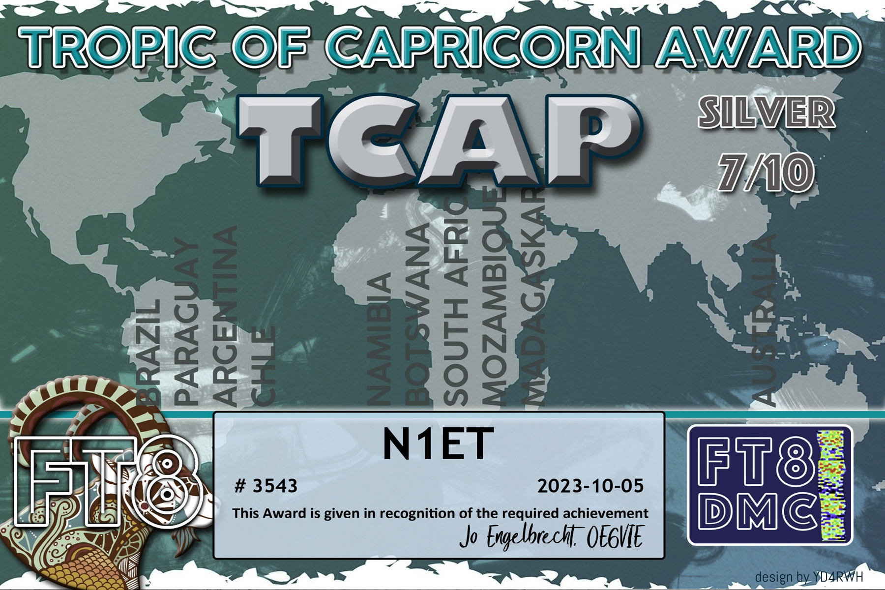 N1ET TCAP SILVER FT8DMC