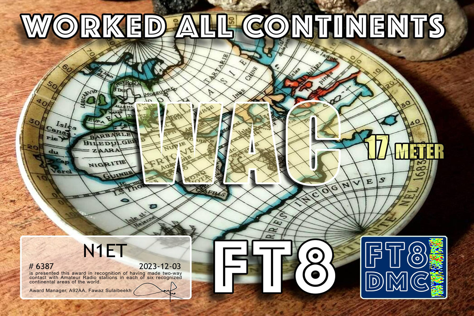 N1ET WAC 17M FT8DMC
