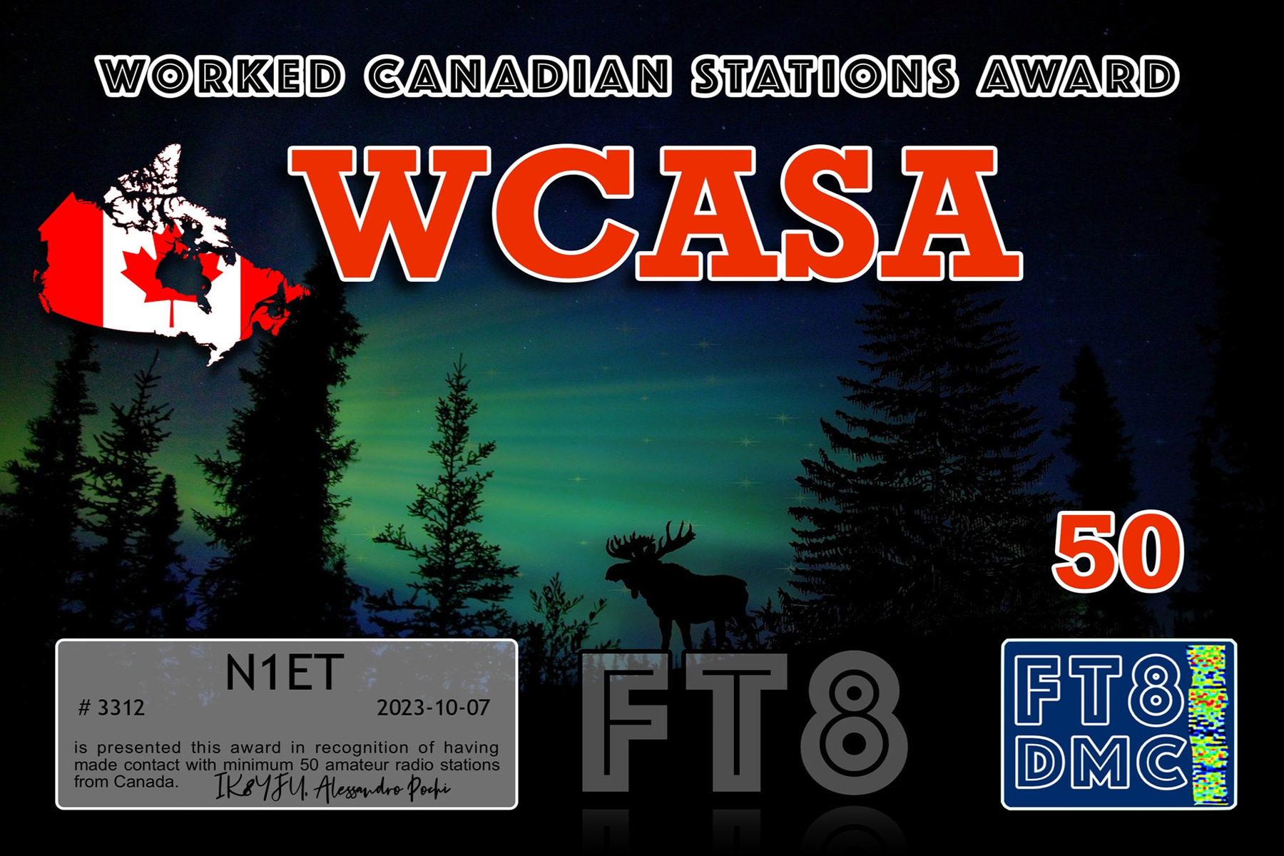 N1ET WCASA I FT8DMC
