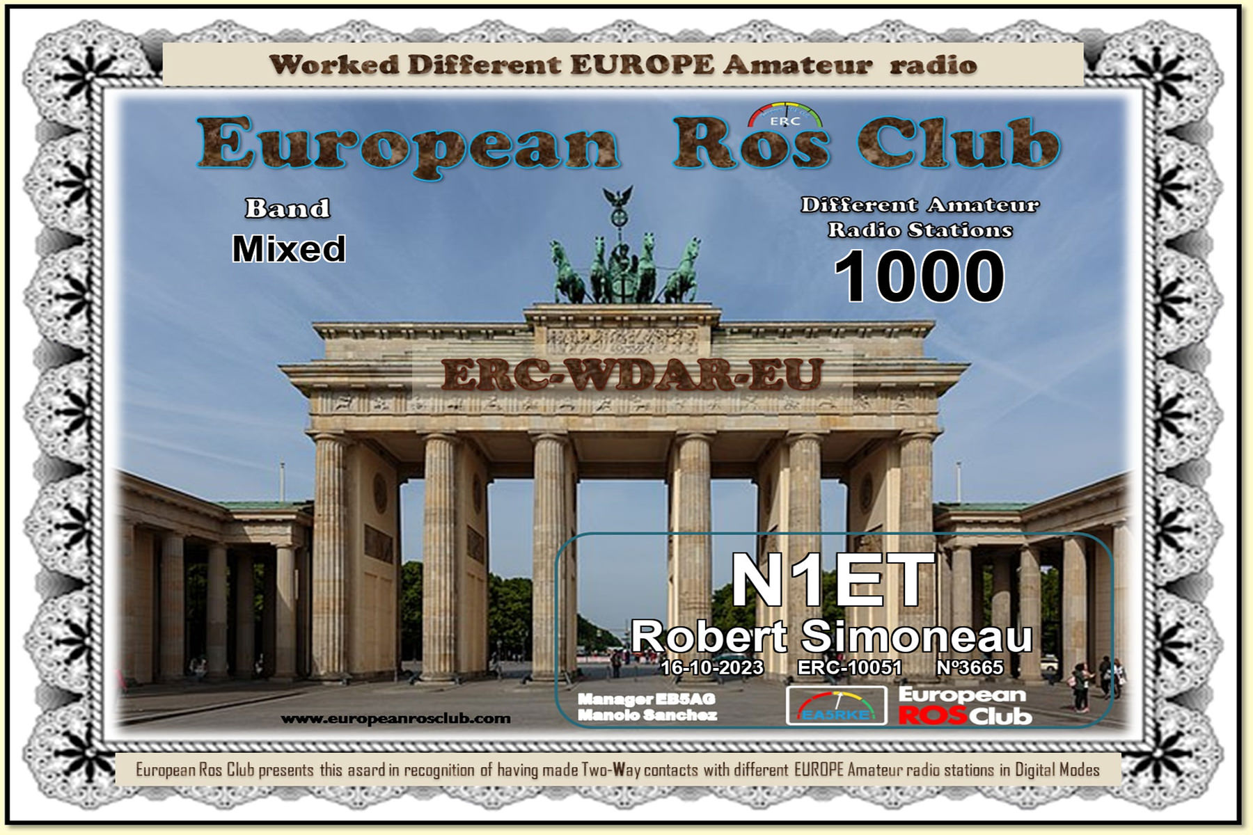 N1ET WDEU 1000 ERC