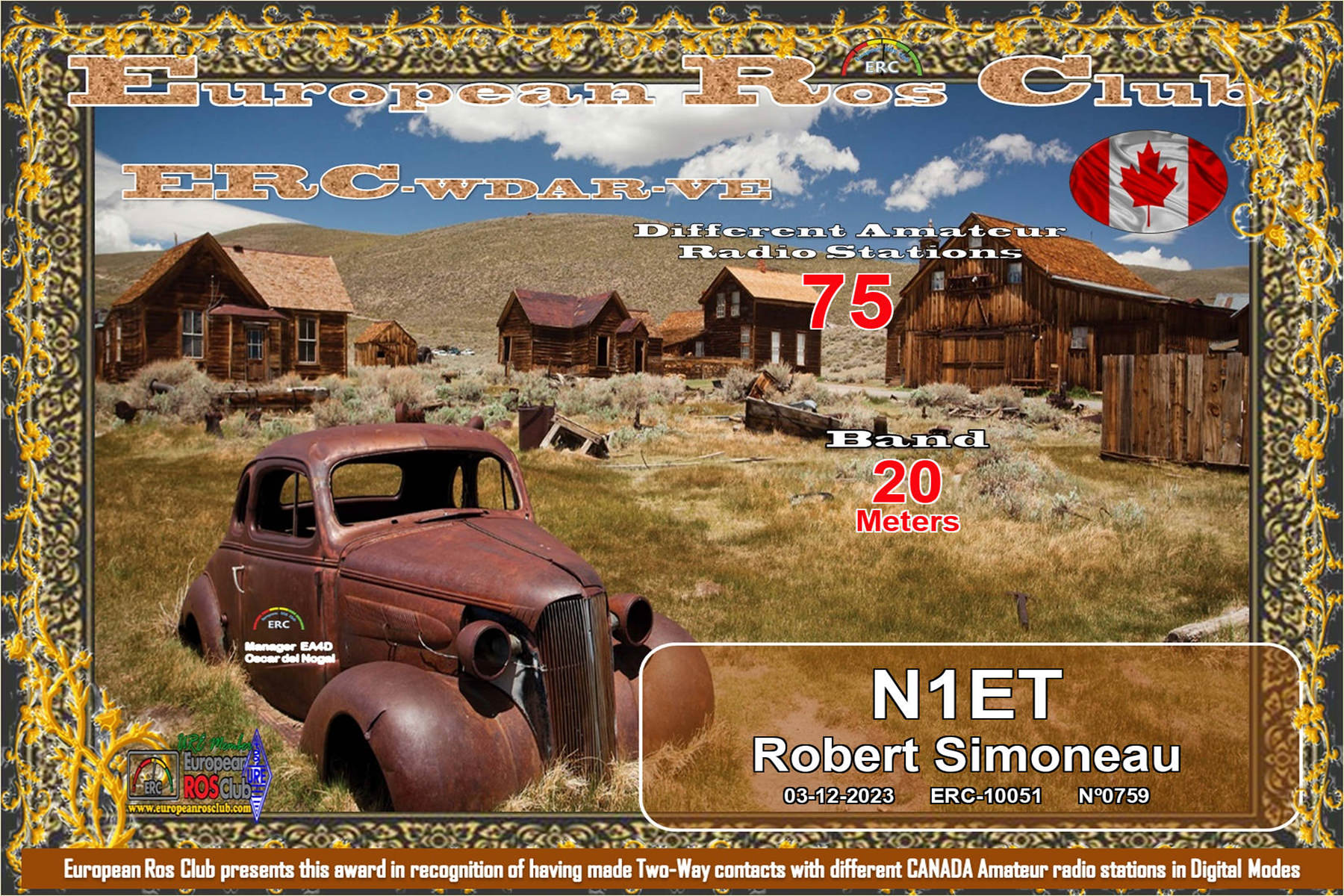 N1ET WDVE20 75 ERC