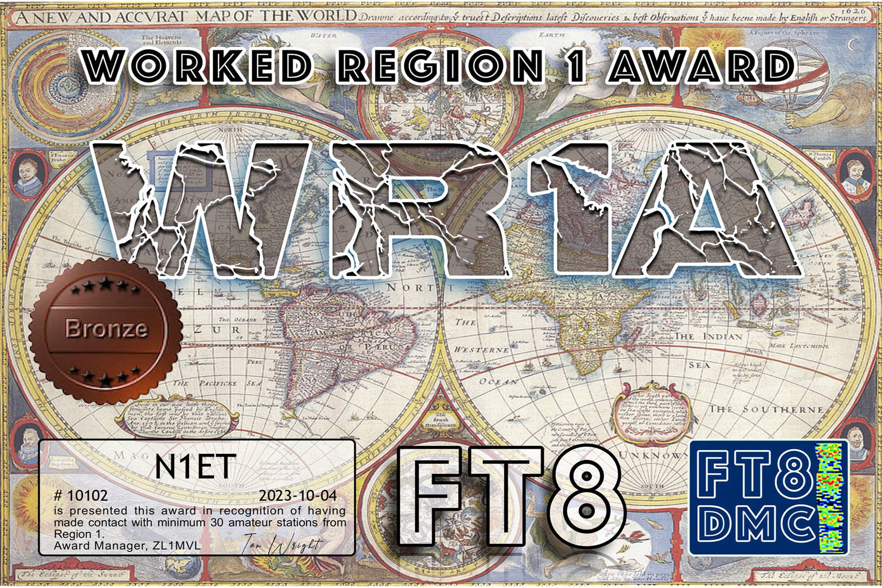 N1ET WR1A BRONZE FT8DMC