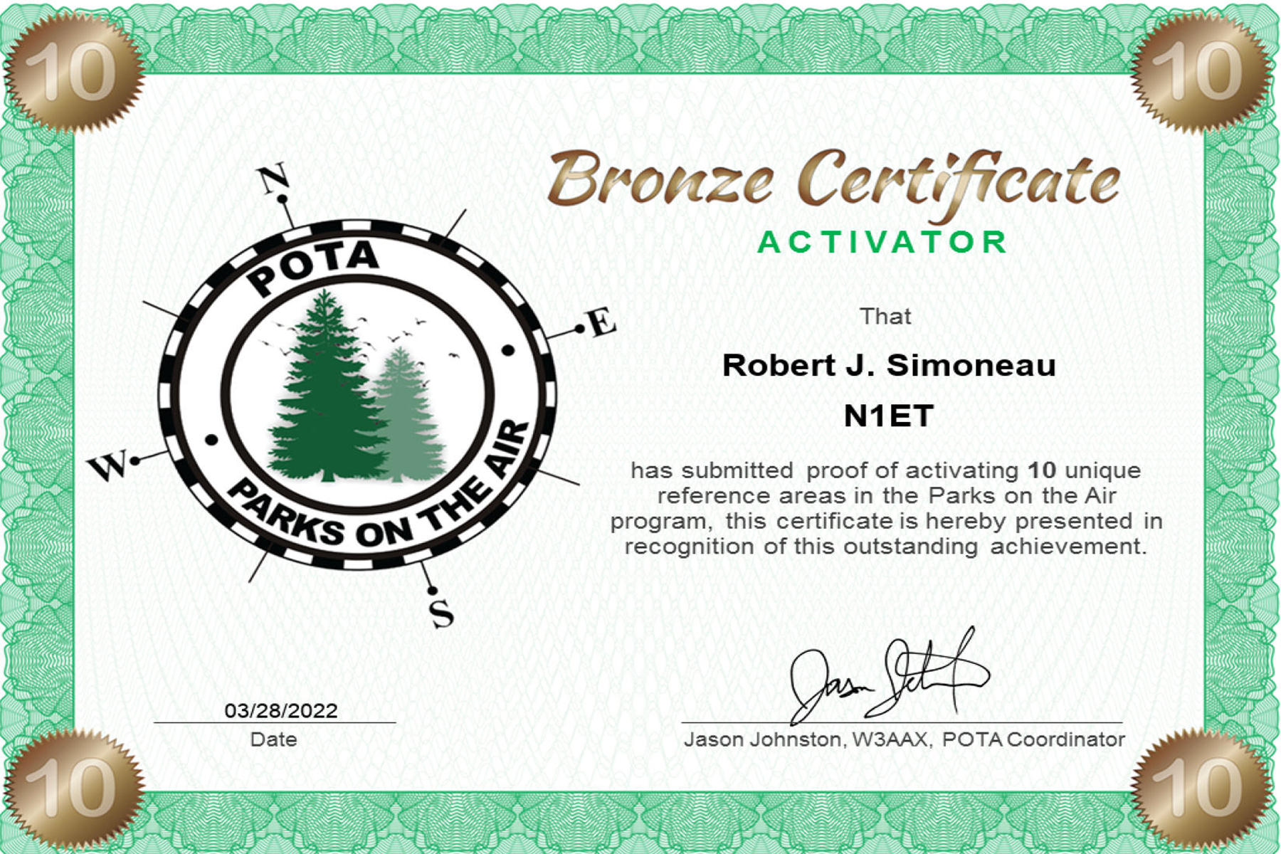 N1ET POTA Bronze Activator