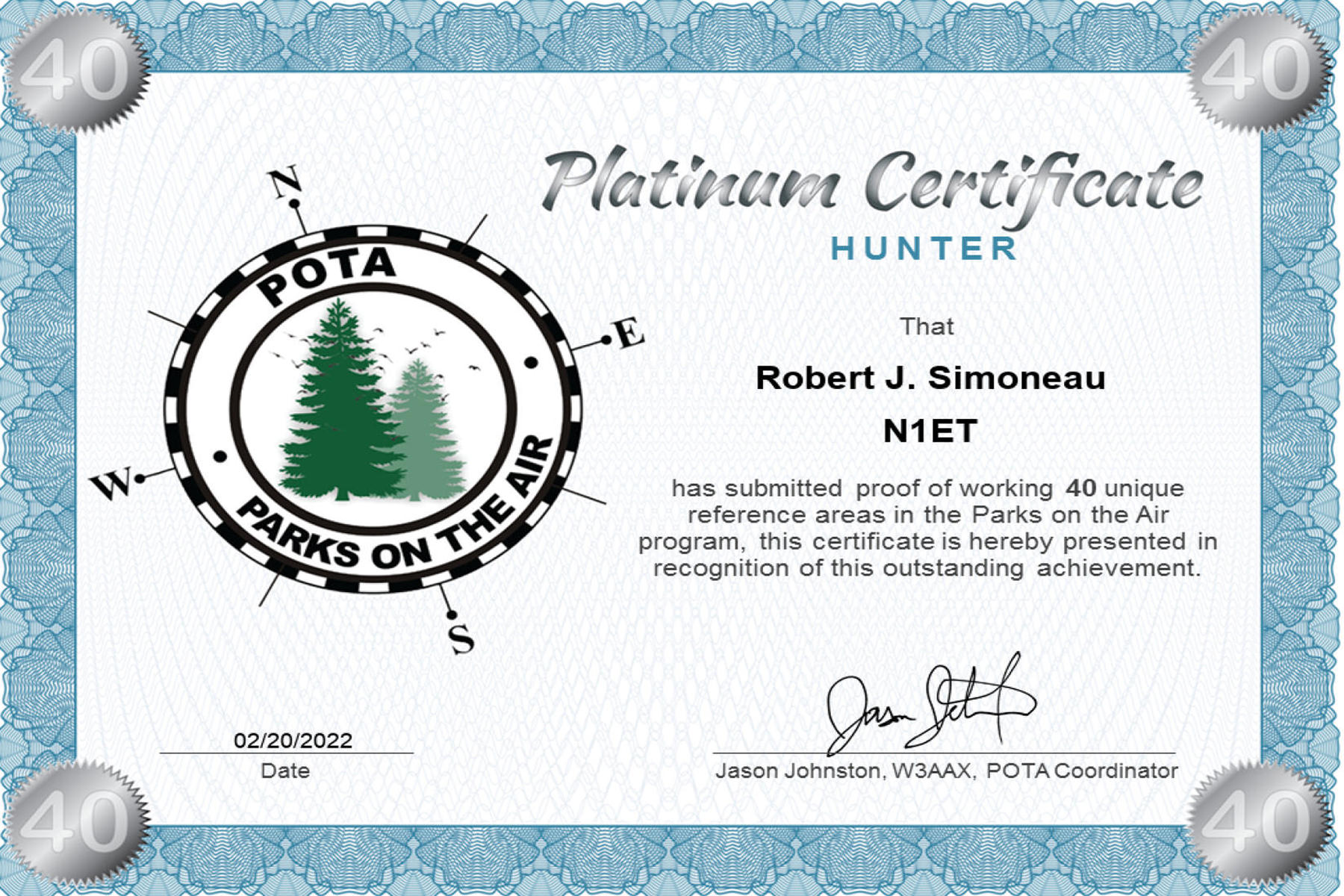 N1ET POTA Platinum Hunter