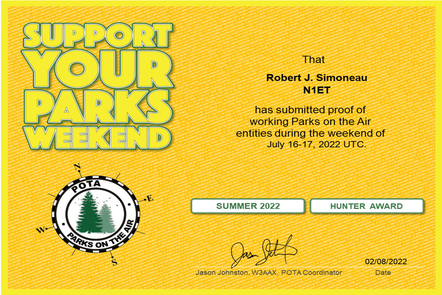 N1ET POTA Support Your Parks Hunter (3)