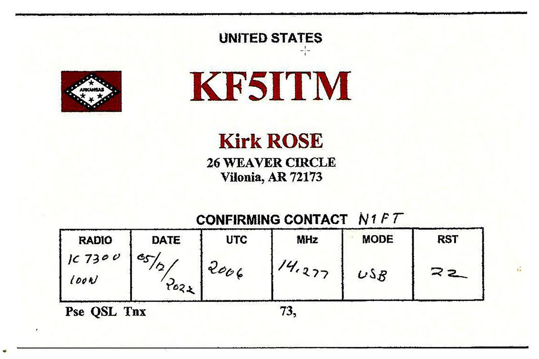 kf5itm 20220512 2006 20m ssb paper