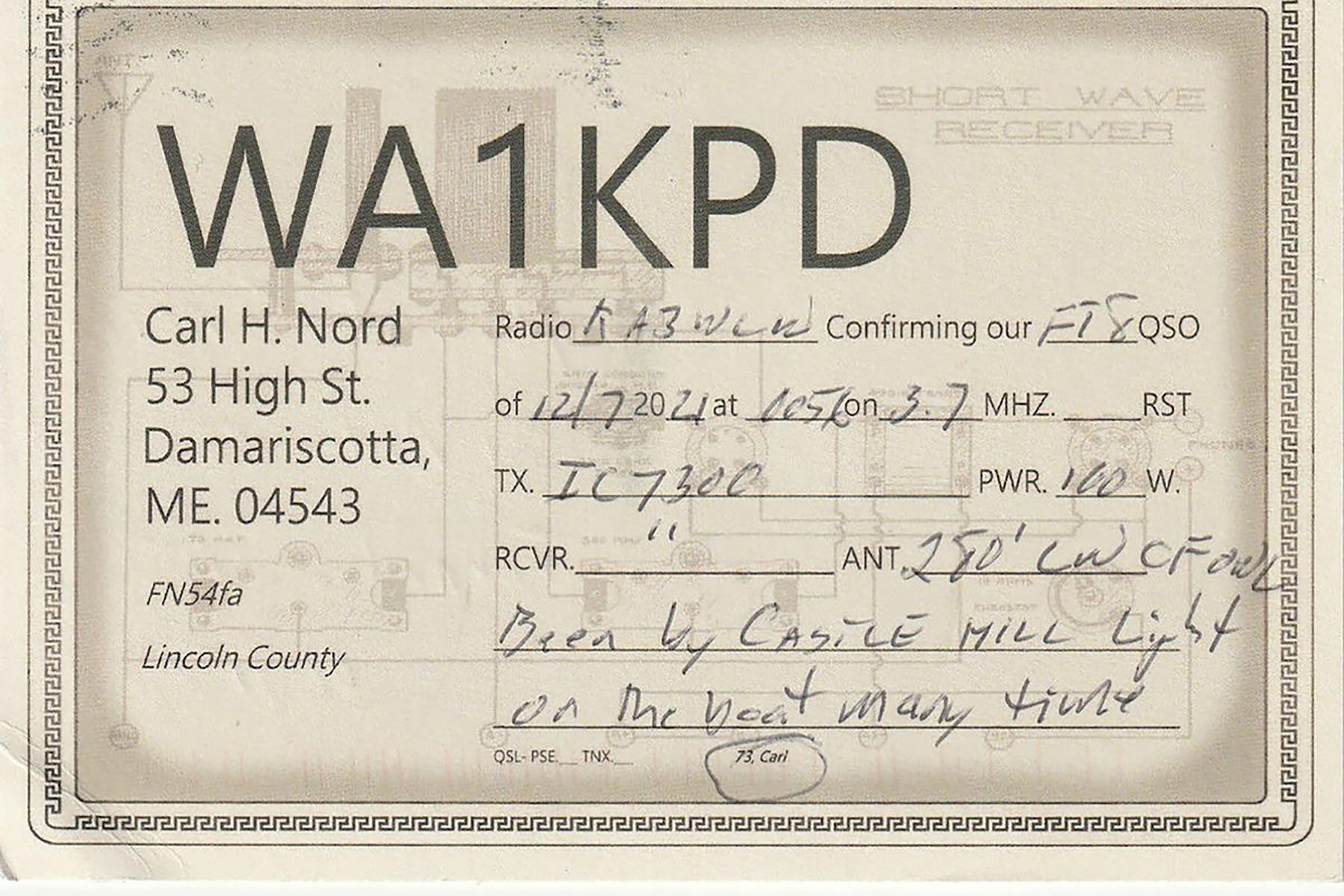 wa1kpd 20211207 0056 80m ft8 paper